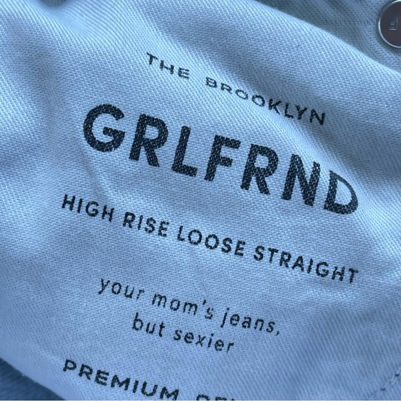 GRLFRND Brooklyn High Rise Straight Jeans Size 23 - Picture 3 of 4
